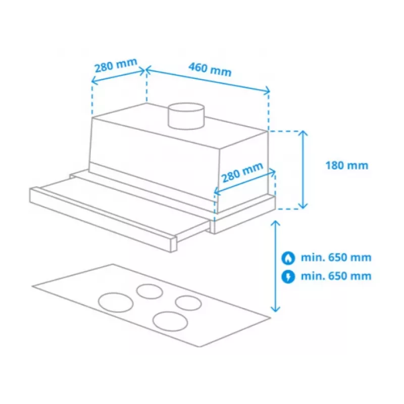 Samsung NK24M1030IS puolikiinteä (ulosvedettävä) ruostumaton teräs 392 m³/h