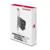 Axagon PCEU-43RS PCIe-kortti - 4x USB 5 Gbps portti, kaksoisvirransyöttö, Renesas PD720201, SP & LP