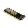 Axagon PCEM2-1U PCIe x16/x8/x4 - M.2 NVMe M-Key-paikka-adapteri 1U