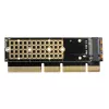 Axagon PCEM2-1U PCIe x16/x8/x4 - M.2 NVMe M-Key-paikka-adapteri 1U