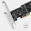 Axagon PCES-SA4M2 PCIe-ohjain 2x sisäinen SATA 6G portti + M.2 B-Key liitäntäkortit/adapterit M.2, SATA