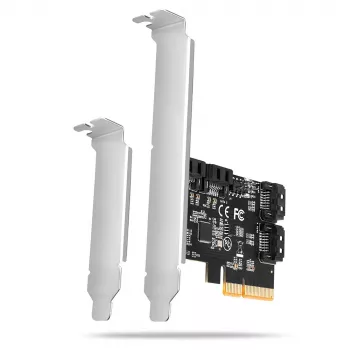 Axagon PCES-SA4X4 PCIe-ohjain - 4x sisäinen SATA 6G portti, ASM1164, SP & LP