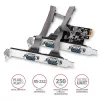 Axagon PCEA-S4N PCIe - 4x sarjaportti 250 kbps adapteri SP ja LP -peitelevyllä