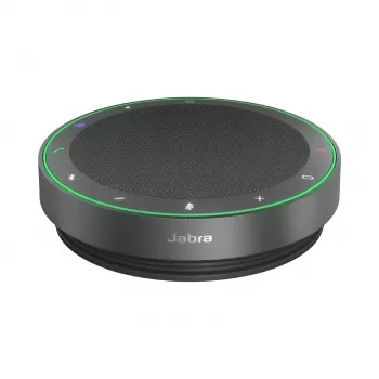 Jabra Speak2 75 MS Teams - Link 380c, tummanharmaa, yleiskaiutin, musta, AAC, CVSD, mSBC, SBC, 72 dB, painikkeet, Voice Level Normalization
