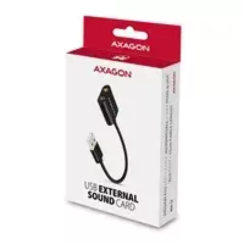 Ulkoinen USB-äänisovitin AXAGON ADA-12 1x 3,5 mm liitäntä kuulokkeille ja mikrofonille