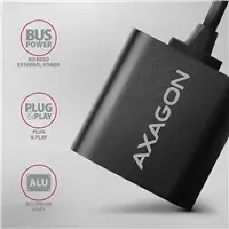 Ulkoinen USB-äänisovitin AXAGON ADA-12 1x 3,5 mm liitäntä kuulokkeille ja mikrofonille