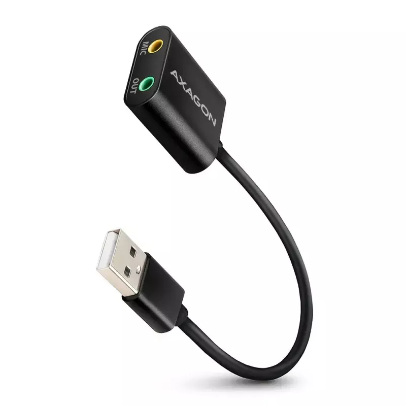 Ulkoinen USB-äänisovitin AXAGON ADA-12 1x 3,5 mm liitäntä kuulokkeille ja mikrofonille