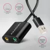 Ulkoinen USB-äänisovitin AXAGON ADA-12 1x 3,5 mm liitäntä kuulokkeille ja mikrofonille