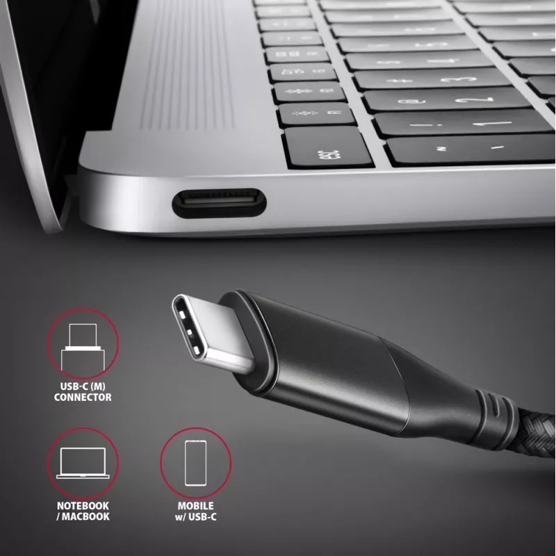 Axagon RVC-HI2M USB-C -> HDMI 2.0a adapteri 4K/60Hz HDR10