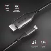 Axagon RVC-HI2MC USB-C -> HDMI 2.0a kaapeli 1,8m, 4K/60Hz HDR10