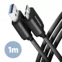 Axagon BUMM3-AM10AB SPEED Micro-B USB <> USB-A 3.2 Gen 1 kaapeli 1 m