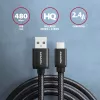 Axagon BUMM-AM15AB USB-kaapeli USB 2.0 1,5 m Micro-USB B USB A musta