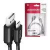 Axagon BUMM-AM15AB USB-kaapeli USB 2.0 1,5 m Micro-USB B USB A musta