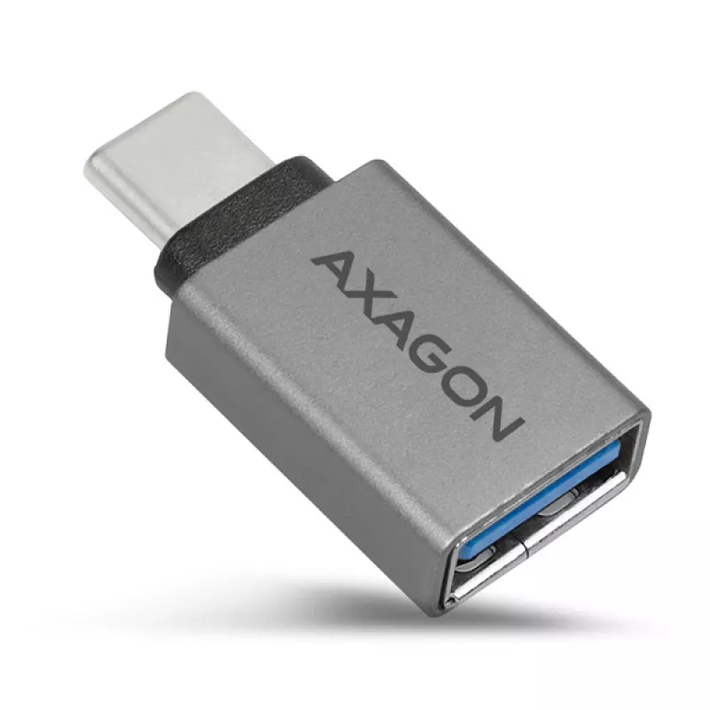 Axagon RUCM-AFA adapteri USB-C (M) -> USB-A (F), USB 3.2 Gen 2, 3A, ALU