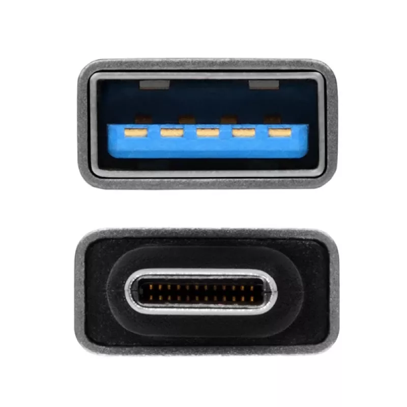 Axagon RUCM-AFA adapteri USB-C (M) -> USB-A (F), USB 3.2 Gen 2, 3A, ALU