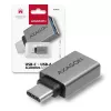 Axagon RUCM-AFA adapteri USB-C (M) -> USB-A (F), USB 3.2 Gen 2, 3A, ALU