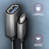 Axagon RUCM-AFAC kaapeliadapteri USB-C (M) -> USB-A (W), 20 cm, USB 3.2 Gen 1, 3A, alumiini