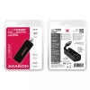 AXAGON ADE-XR USB 2.0 Type-A - Fast Ethernet 10/100 -sovitin, RJ-45, Realtek RTL8152, musta, 23 g