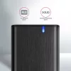 Axagon EEM2-SB2 ulkoinen USB-C 3.2 Gen 2 -metallikotelo M.2 NVMe- ja SATA SSD-levyille. Ruuviton
