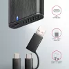 Axagon EEM2-SB2 ulkoinen USB-C 3.2 Gen 2 -metallikotelo M.2 NVMe- ja SATA SSD-levyille. Ruuviton