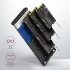 Axagon EEM2-SB2 ulkoinen USB-C 3.2 Gen 2 -metallikotelo M.2 NVMe- ja SATA SSD-levyille. Ruuviton