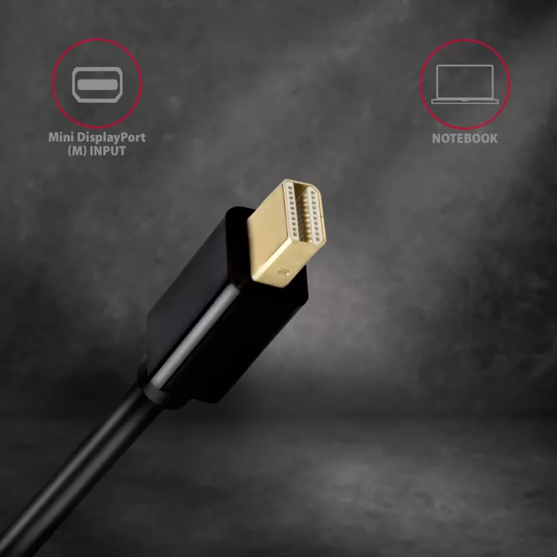 Axagon RVDM-HI14C2 Mini DisplayPort - HDMI -adapterikaapeli 4K 30Hz 1,8 m