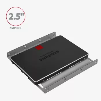 Axagon RHD-125S kiinnike 1x 2,5 tuuman HDD/SSD-asemalle 3,5 tuuman paikkaan, metalli, harmaa