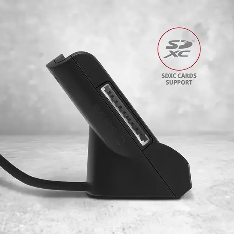 Axagon CRE-SM2 älykortinlukija USB 2.0, musta, 1,3 m kaapeli