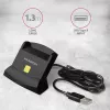 Axagon CRE-SM2 älykortinlukija USB 2.0, musta, 1,3 m kaapeli