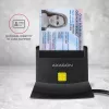 Axagon CRE-SM2 älykortinlukija USB 2.0, musta, 1,3 m kaapeli