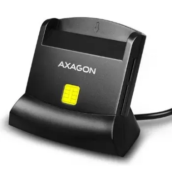 Axagon CRE-SM2 älykortinlukija USB 2.0, musta, 1,3 m kaapeli