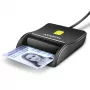 Axagon CRE-SM3N USB-A-älykortti-/ID-kortinlukija, USB 2.0, 1,3 m, musta, 57 g