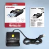Axagon CRE-SM3N USB-A-älykortti-/ID-kortinlukija, USB 2.0, 1,3 m, musta, 57 g