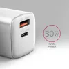 Laturi Axagon ACU-PQ30W QC3.0 30W USB-C valkoinen