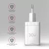 Laturi Axagon ACU-PQ30W QC3.0 30W USB-C valkoinen