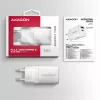 Laturi Axagon ACU-PQ30W QC3.0 30W USB-C valkoinen