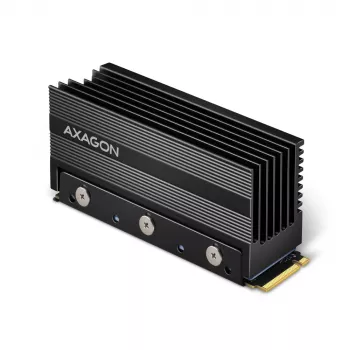 Axagon CLR-M2XL passiivinen alumiinijäähdytyssiili yksipuolisille ja kaksipuolisille M.2 SSD-asemille, koko 2280, korkeus 36 mm