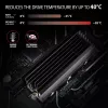 Axagon CLR-M2XL passiivinen alumiinijäähdytyssiili yksipuolisille ja kaksipuolisille M.2 SSD-asemille, koko 2280, korkeus 36 mm