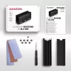 Axagon CLR-M2XL passiivinen alumiinijäähdytyssiili yksipuolisille ja kaksipuolisille M.2 SSD-asemille, koko 2280, korkeus 36 mm
