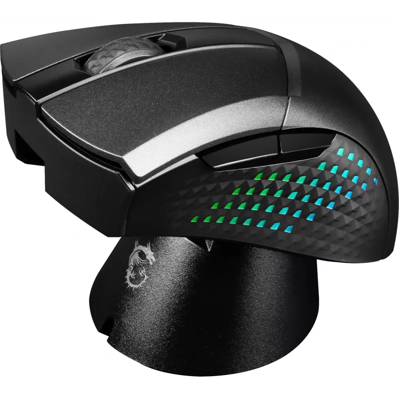 MSI CLUTCH GM51 LIGHTWEIGHT WIRELESS hiiri pelikäyttöön oikeakätisille RF + Bluetooth + USB Type-C optinen 26000 DPI