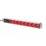 Digitus DN-95410 1U alumiininen räkkijakelupaneeli (PDU), 8x Schuko, 2 m, IEC C14 -pistoke