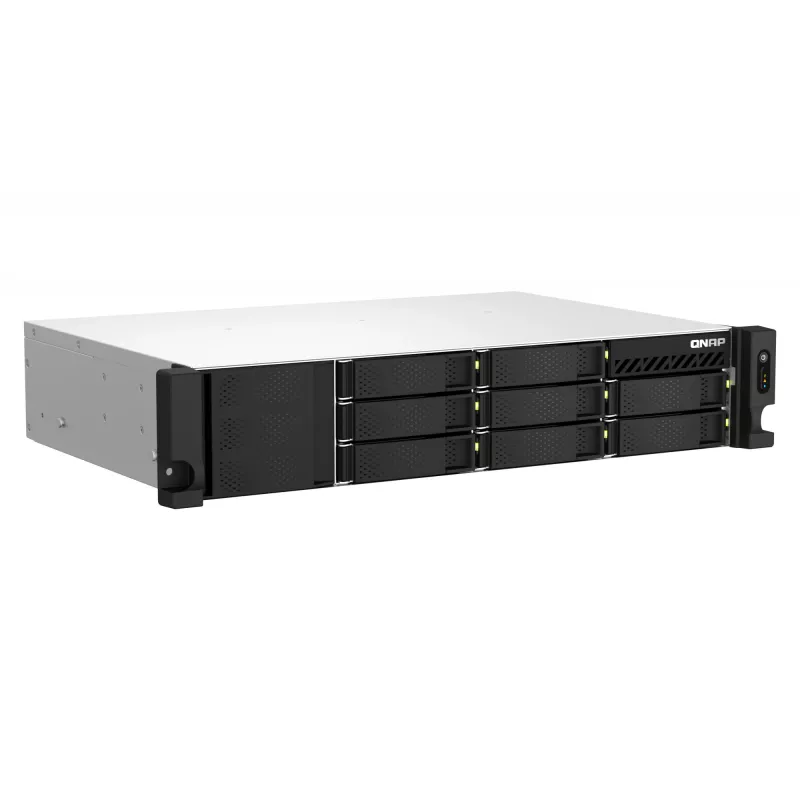 QNAP TS-864EU-8G NAS/tallennuspalvelin rack (2U) Intel® Celeron® 8 GB DDR4 0 TB QNAP Turbo System musta