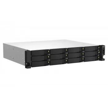 QNAP TS-1264U-RP NAS rack (2U) Intel® Celeron® 8 GB DDR4 0 TB QNAP QTS alumiini, musta
