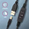Axagon ADR-220B aktiivinen USB 2.0 A-M -> B-M liitäntä-/toistinkaapeli 20 m