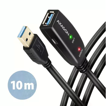 Axagon ADR-310 USB 3.2 Gen 1 A-M -> A-F aktiivinen jatko-/toistinkaapeli 10m
