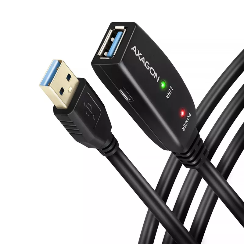 Axagon ADR-310 USB 3.2 Gen 1 A-M -> A-F aktiivinen jatko-/toistinkaapeli 10m