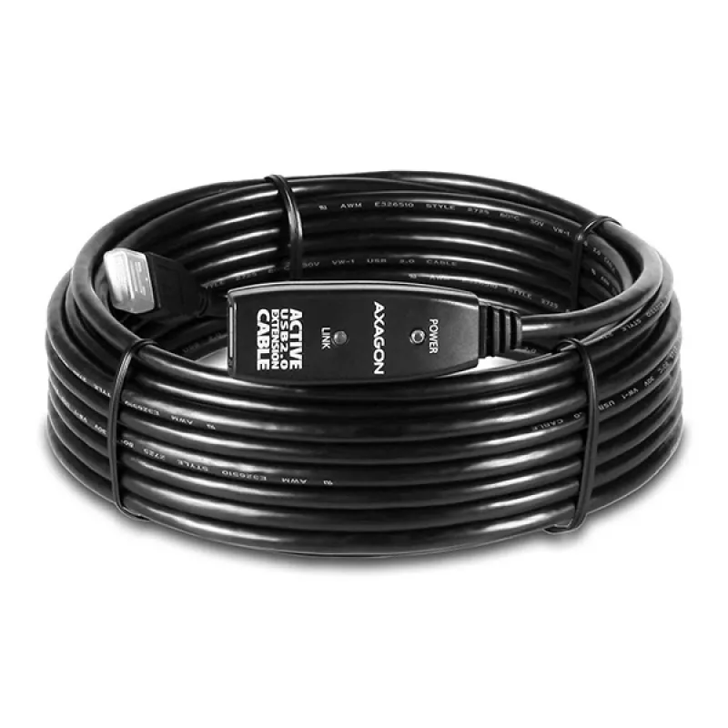 Axagon ADR-210 USB 2.0 A-M -> A-F aktiivinen jatko-/toistinkaapeli 10 m