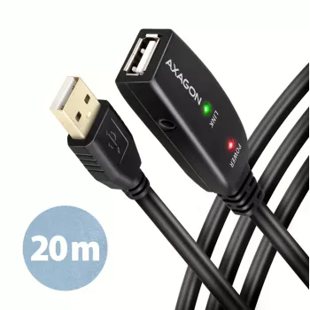 Axagon ADR-220 USB 2.0 A-M -> A-F aktiivinen jatko-/toistinkaapeli 20 m