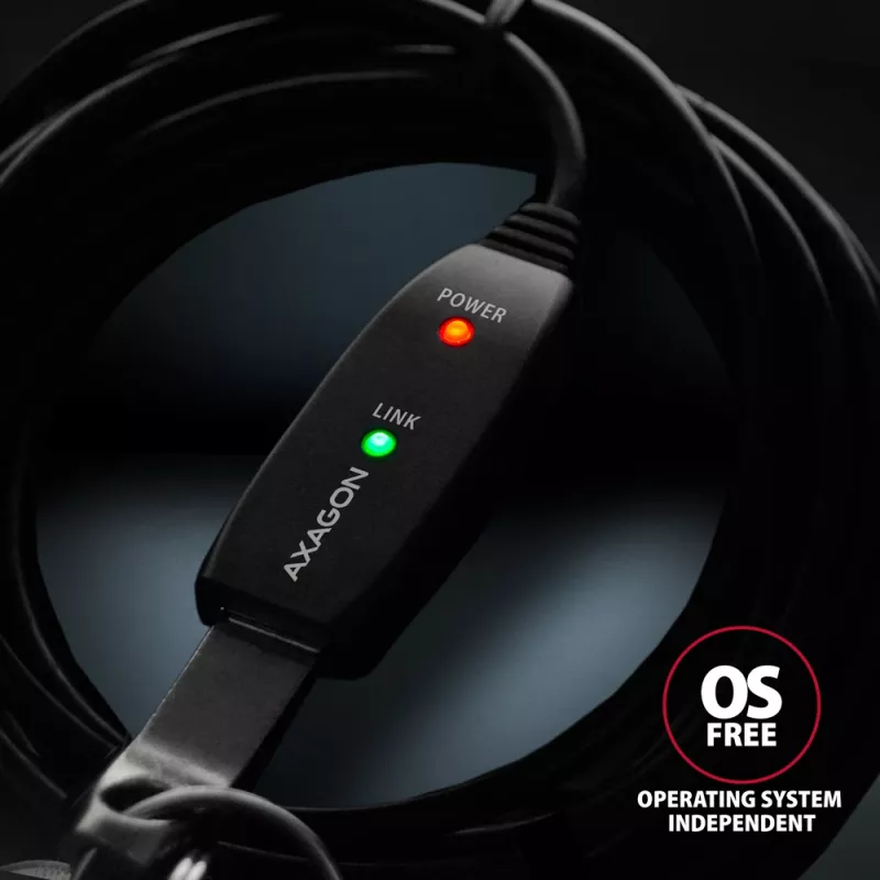 Axagon ADR-220 USB 2.0 A-M -> A-F aktiivinen jatko-/toistinkaapeli 20 m
