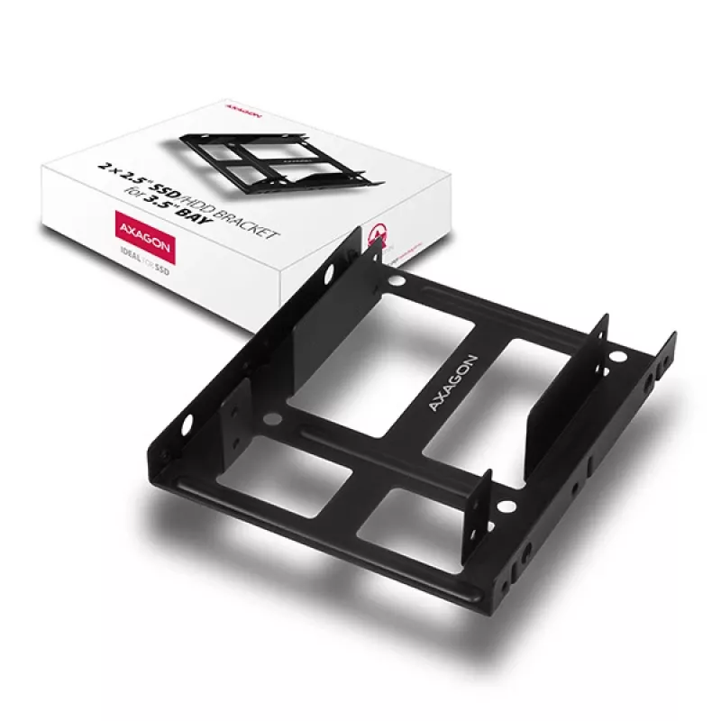 Axagon RHD-225 METAL pidike 2x 2,5 tuuman HDD/SSD:lle 3,5 tuuman asennuspaikkaan, tuuletinpidike